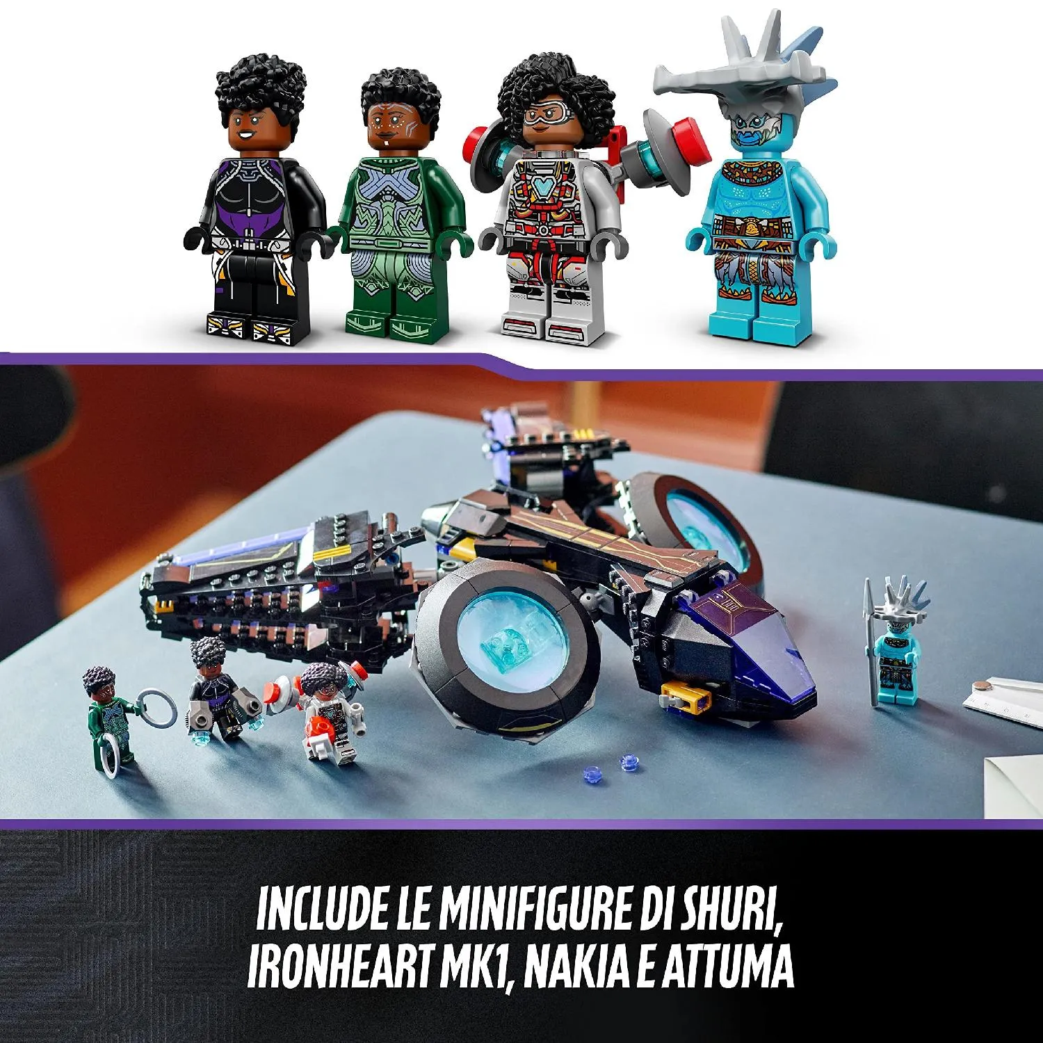 Lego Marvel - Sunbird di Shuri - LEGO 76211 Aereo di Black Panther,  Supereroi dal film Wakanda Forever