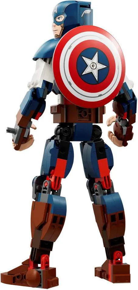 lego Marvel - Personaggio di Captain America da Costruire Action figure con  Articolazioni snodabili e Scudo Costruzioni per Bambini da 8+ Anni - 76258