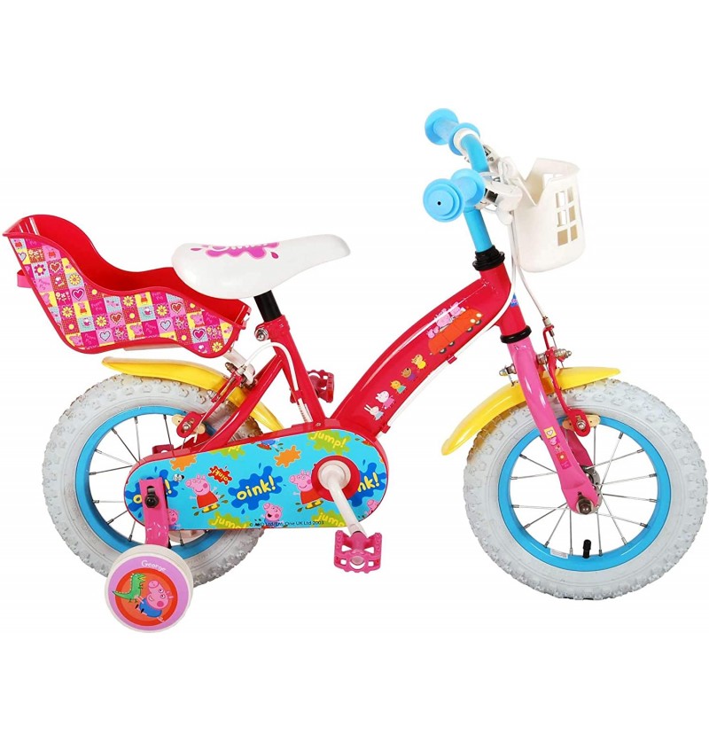 Bicicletta Bici per Bambini Peppa Pig Ruote 12\" con Rotelle 33823 Albri