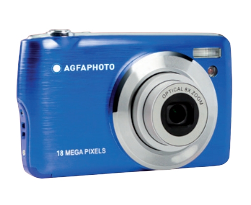 Agfa Fotocamera Digitale 18Mp con Zoom Ottico 8X colore Blu MFDAGFDC8200BL
