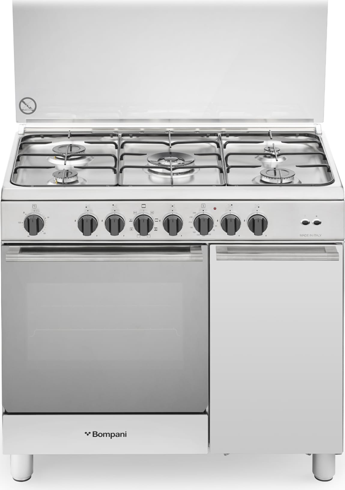 Cucina A Gas Con Forno Elettrico Bompani 5 Fuochi 90x60 Cm Inox Bo943cf L Ebay