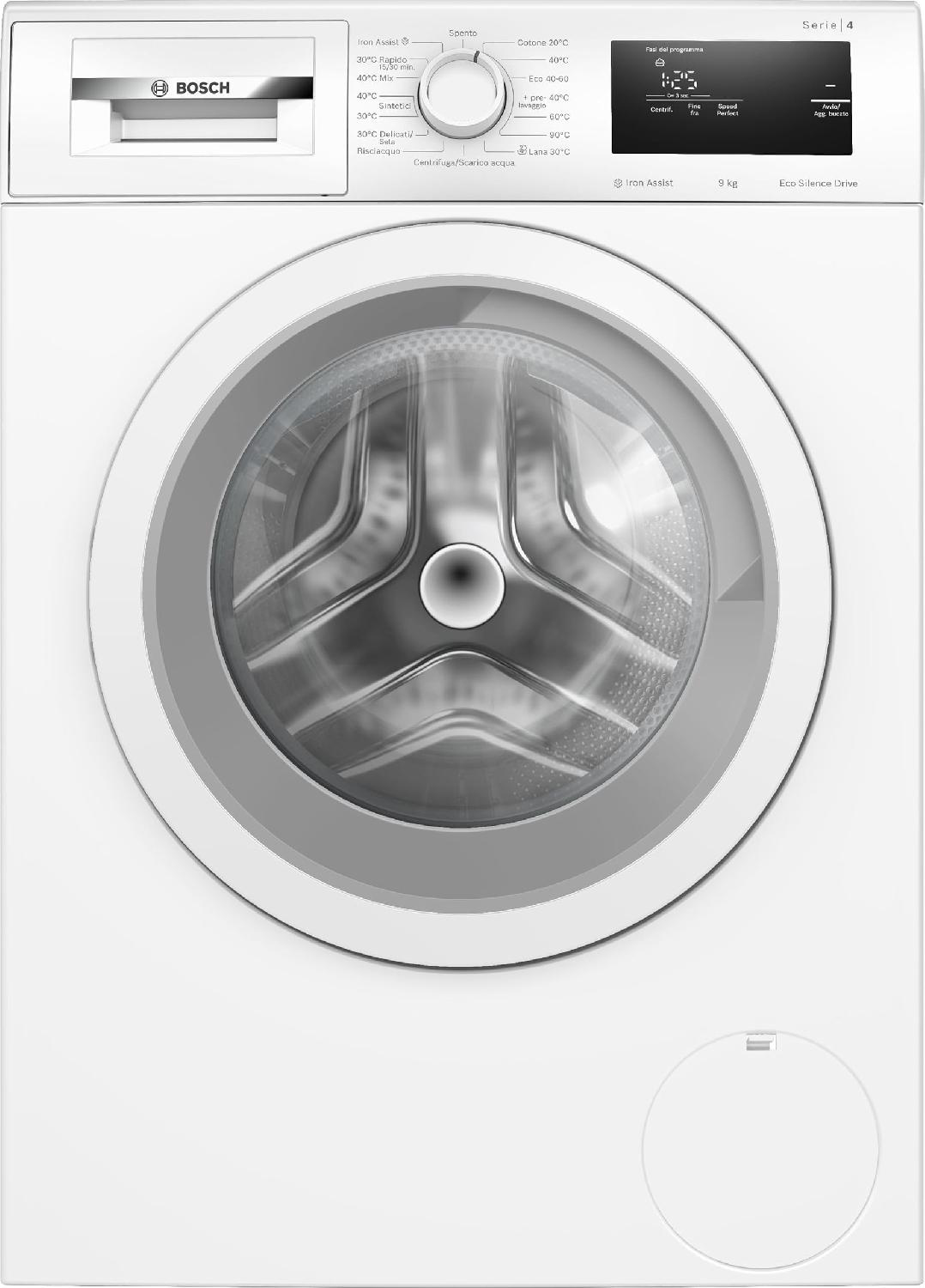 Bosch Lavatrice 9 Kg Classe A 59 cm 1200 giri Vapore Serie 4 WAN24009II