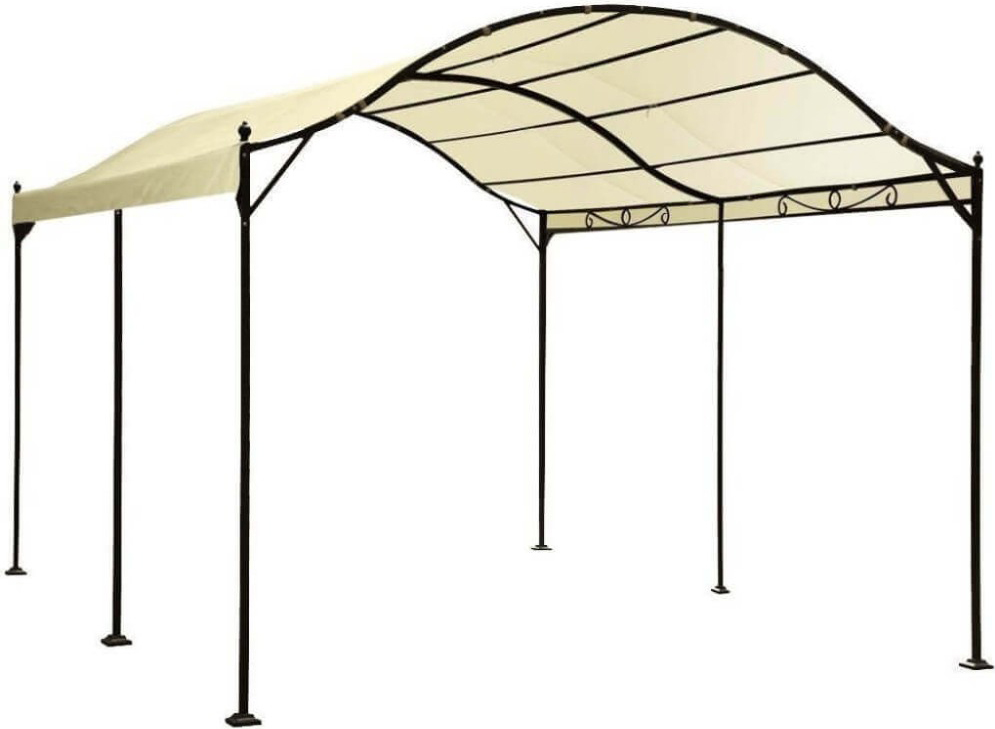 Gazebo da Giardino 3x4 Arco in Poliestere e Acciaio m 3x4 Ecrù Magazzini Cosma