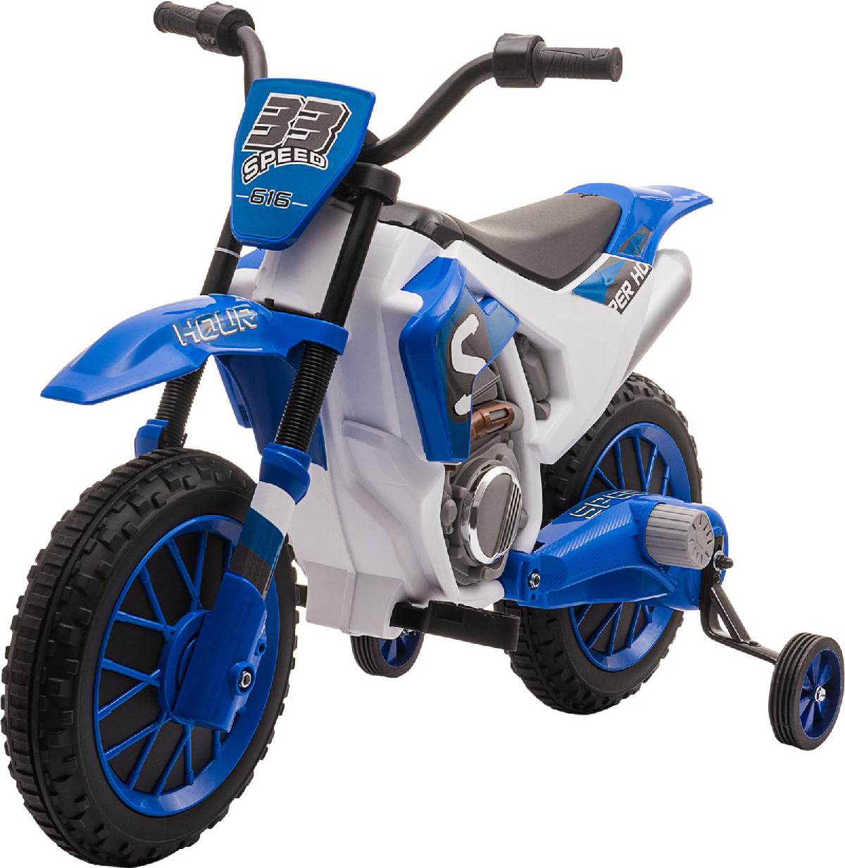 Moto Elettrica per Bambini da Cross 3+ colore Blu 165V90BU DecHome