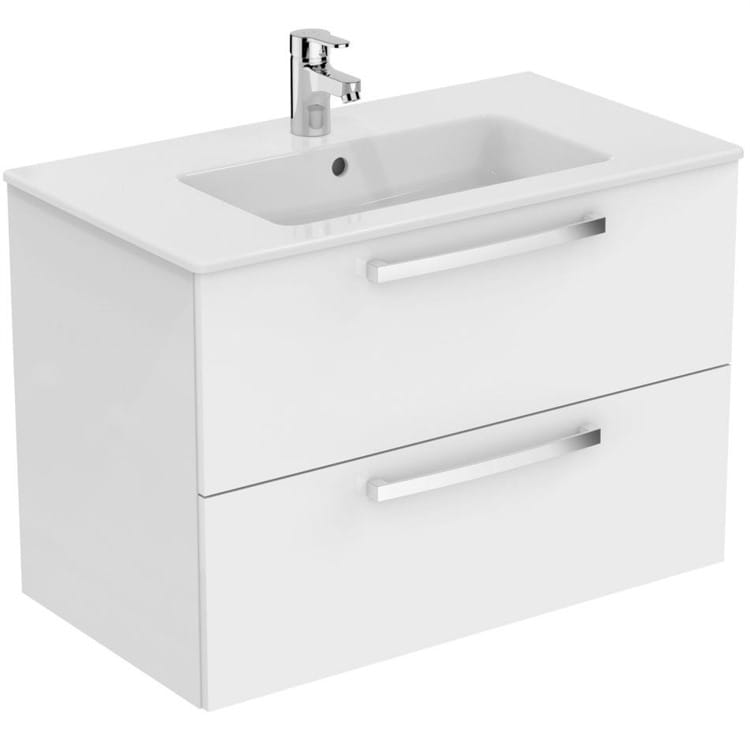 Lavabi Doppi Ideal Standard.Ideal Standard Mobile Sotto Lavabo Bagno Ceramica 815x450x565 Mm Bianco J5274wg Ebay