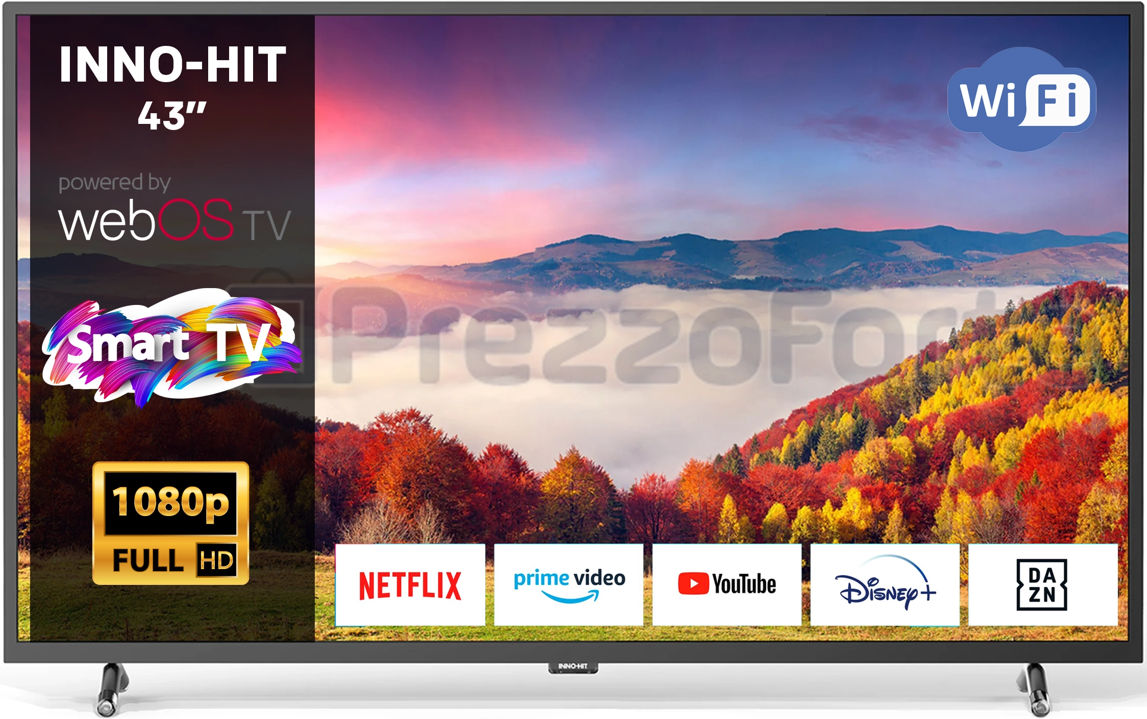 Inno Hit Smart TV 43 Pollici Full HD LED Sistema Google TV Nero 43IH43FWB