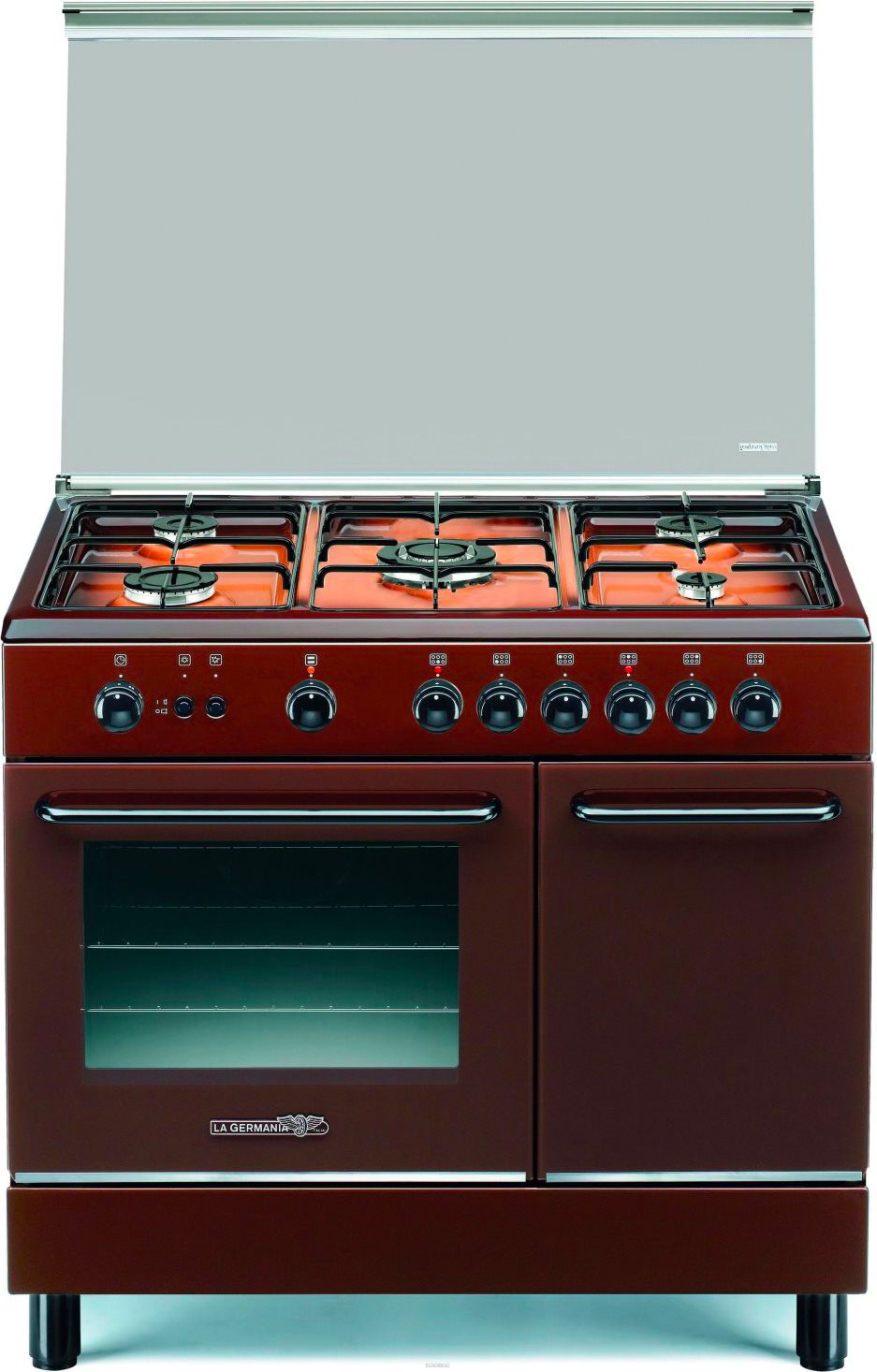 Cucina A Gas 5 Fuochi Con Forno Gas 90x60 Marrone La Germania Sp95c21c Ebay