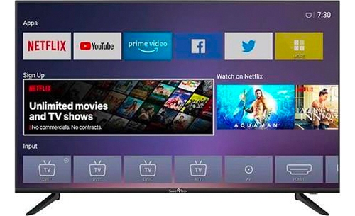 Smart Tech Smart TV 43 Pollici 4K Ultra HD LED Linux TV Smart SMT43F30UV2M1B1