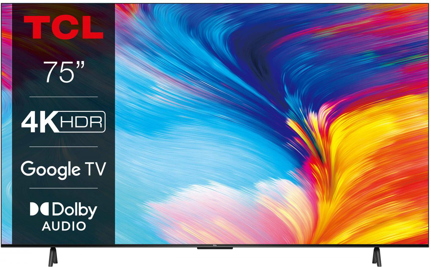 TCL Smart TV 75 Pollici 4K Ultra HD Display LED Google TV Android TV 75P635
