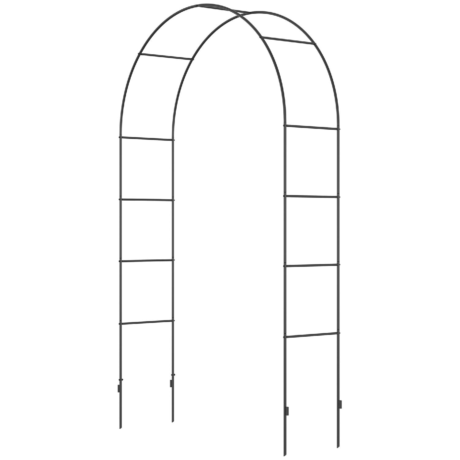 Arco per Rampicanti in Metallo per Giardino ed Esterni 140x40x240 cm. VivaGarden