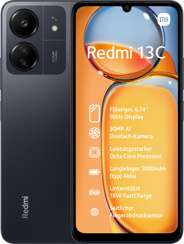 Xiaomi Redmi 13C Wind3 Smartphone 6.7\" Dual SIM 4G 6/128 Gb Android Nero XI6128BLW3