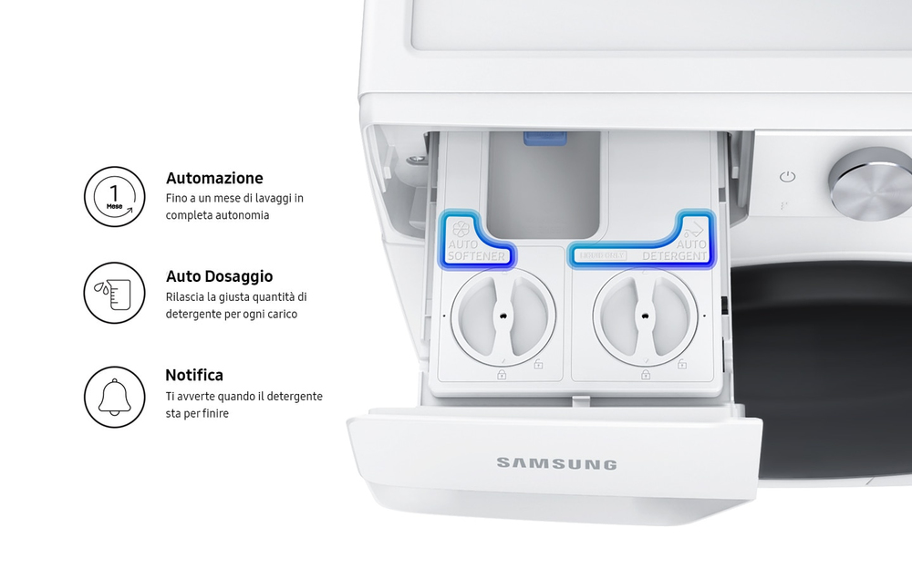 Lavatrice Samsung WW10T534DAW 5 Kg Classe A Inverter Vapore in Offerta su  Prezzoforte